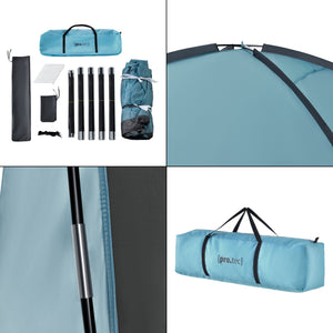 Tonnelle de camping Grästorp avec guirlande à 96 LED 345 x 345 x 247 cm [pro.tec]