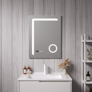 Miroir de salle de bain LED Chambave couleur argentée en différentes tailles [pro.tec] - premiumXL