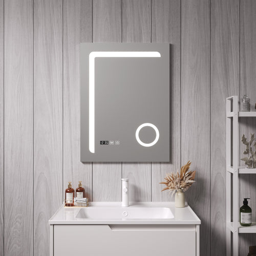 Miroir de salle de bain LED Chambave couleur argentée en différentes tailles [pro.tec] - premiumXL