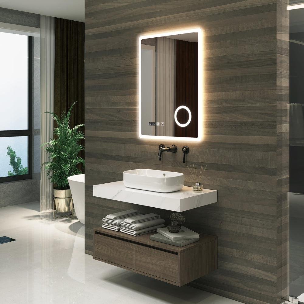 Miroir de salle de bain LED Racale blanc en différentes tailles [pro.tec] - premiumXL
