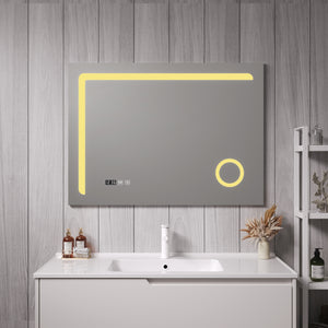 Miroir de salle de bain LED Chambave argenté en différentes tailles [pro.tec]