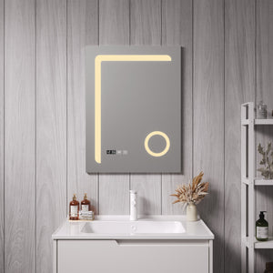 Miroir LED Chambave pour salle de bain argent pro.tec
