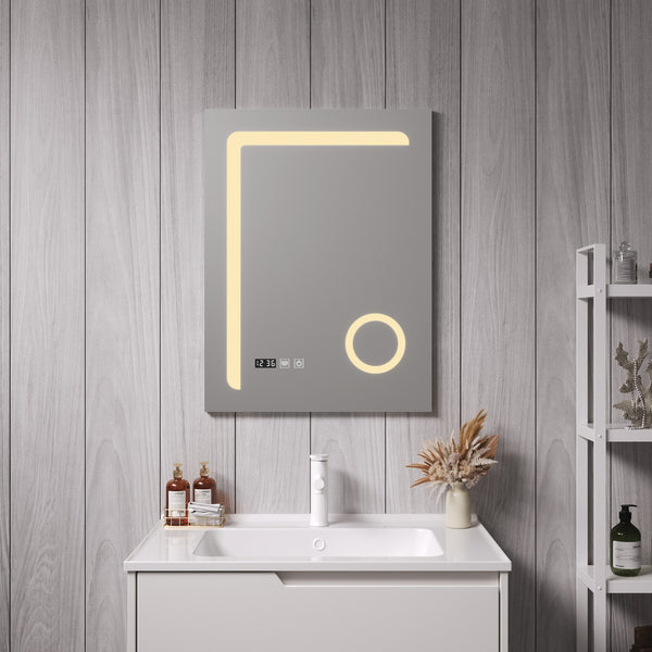 Miroir LED Chambave pour salle de bain argent pro.tec