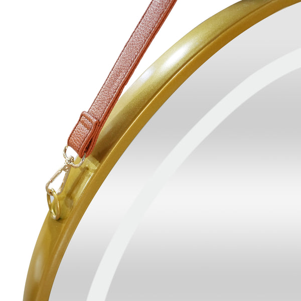 Miroir de salle de bain LED Picerno avec suspension dorée en différentes tailles [pro.tec]