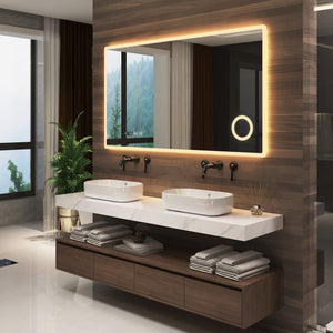 Miroir de salle de bain LED Racale blanc en différentes tailles [pro.tec]