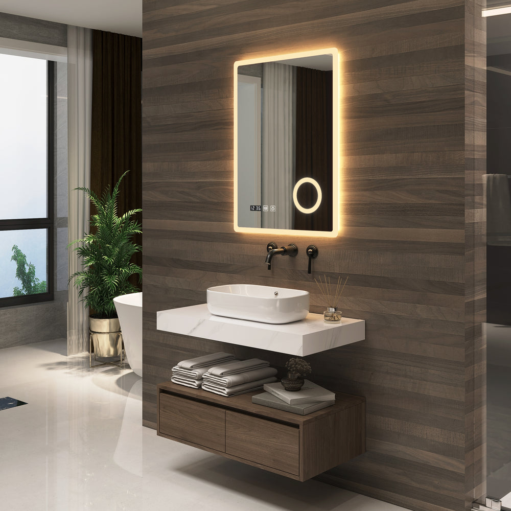 Miroir de salle de bain LED Racale blanc en différentes tailles [pro.tec] - premiumXL