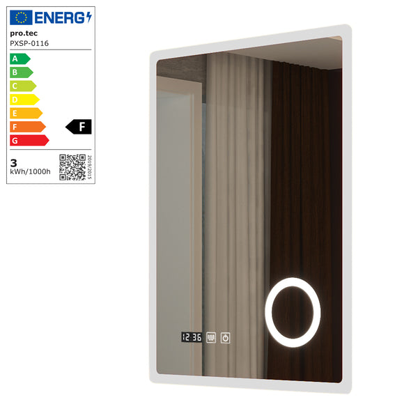 Miroir LED Racale pour salle de bain blanc pro.tec