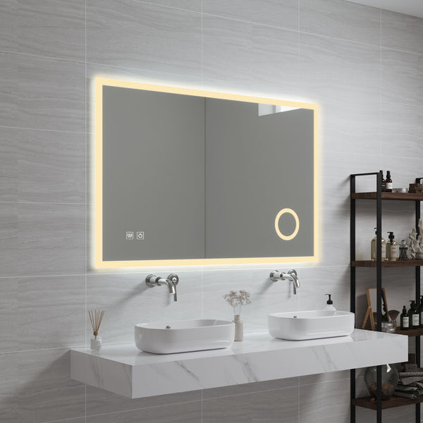 Miroir LED Scafa pour salle de bain pro.tec
