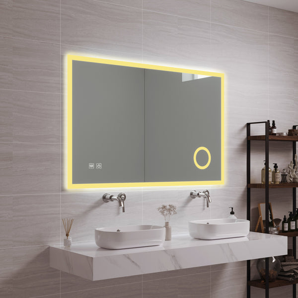 Miroir LED Scafa pour salle de bain pro.tec
