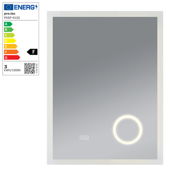 Miroir LED Scafa pour salle de bain pro.tec