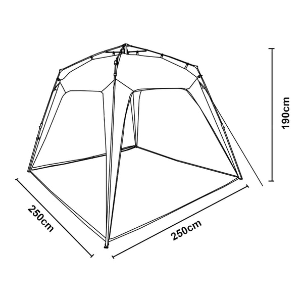 Pavillon pliable Barendrecht avec éclairage LED 2,5x2,5 mètres [pro.tec]