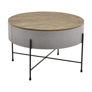 Table basse Tauranga ronde aspect noyer/gris en.casa