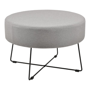 Table Basse Ronde Nelson Gris et Noir 40 x 60 cm [en.casa]