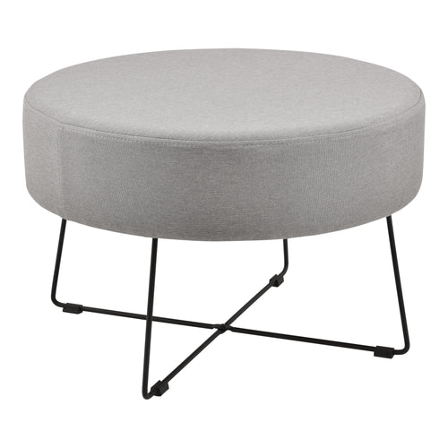 Table Basse Ronde Nelson Gris et Noir 40 x 60 cm [en.casa]