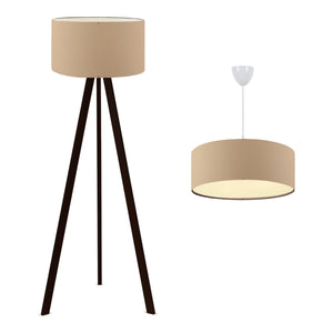 Set de 2 luminaires Scunthorpe suspension et lampadaire E27 [lux.pro]