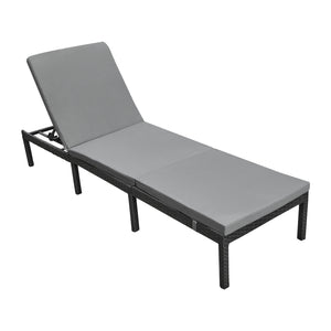 Transat Cartes avec Coussin Acier Polyester 198 x 60 x 27 cm plusieurs couleurs [en.casa]