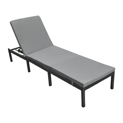 Transat Cartes avec Coussin Acier Polyester 198 x 60 x 27 cm plusieurs couleurs [en.casa]