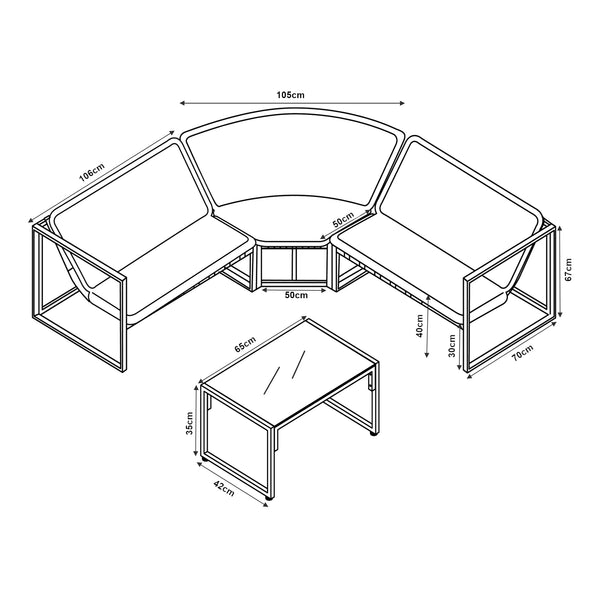 Ensemble lounge Karg [casa.pro]