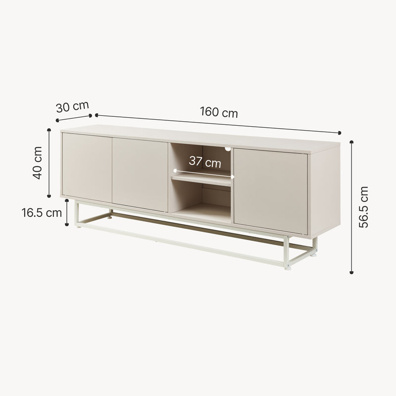 Croquis coté Commode Boxholm [en.casa]