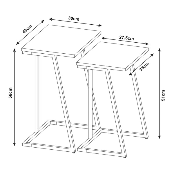 Table de salle à manger Salem lot de 2 [en.casa]