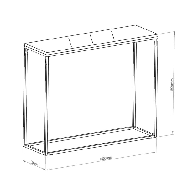 Table console Kittilät 80 x 100 x 30 cm [en.casa]