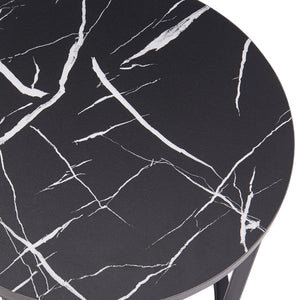 Set de 2 tables basses Kokkola rondes gigognes en verre [en.casa]