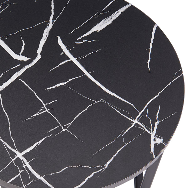 Set de 2 tables basses Kokkola rondes gigognes en verre [en.casa]