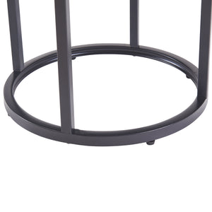 Set de 2 tables basses Kokkola rondes gigognes en verre [en.casa]