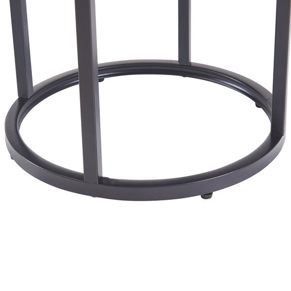 Set de 2 tables basses Kokkola rondes gigognes en verre [en.casa]