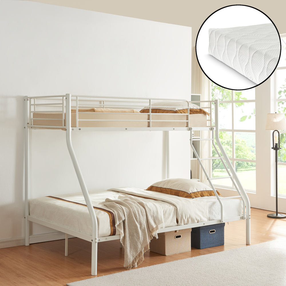 Metall - Etagenbett Sortland 200x140/90 cm mit Matratzen [neu.haus] - premiumXL