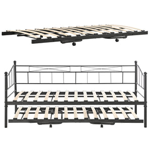 Lit en métal Skutskär 90x200cm en.casa