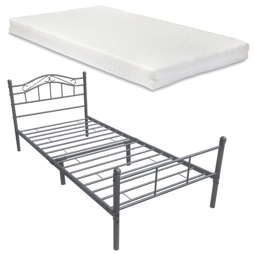 Lit en métal Florence avec matelas en différentes tailles et couleurs en.casa