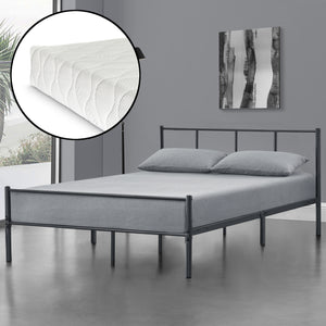 Cadre de Lit avec Matelas Laos Plusieurs tailles et couleures [en.casa] [neu.haus]