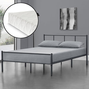 Cadre de Lit avec Matelas Laos Plusieurs tailles et couleures [en.casa] [neu.haus]