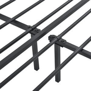 Cadre de Lit Hanko Acier Laqué Plusieurs tailles Noir Mat [en.casa]