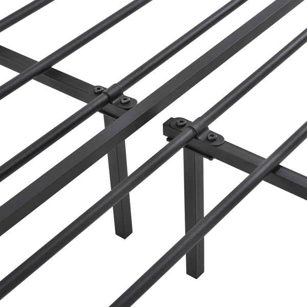 Cadre de Lit Hanko Acier Laqué Plusieurs tailles Noir Mat [en.casa]