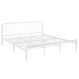 Lit en métal Hanko en différentes tailles Blanc en.casa