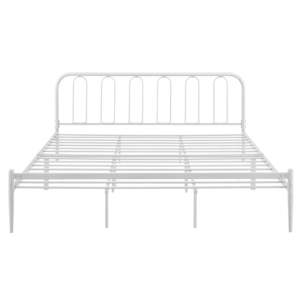 Lit en métal Hanko en différentes tailles Blanc en.casa
