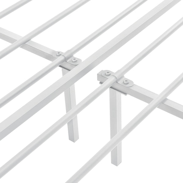 Lit en métal Hanko en différentes tailles Blanc en.casa