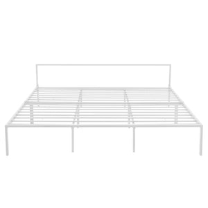 Lit en métal Imatra avec matelas en différentes tailles Blanc en.casa