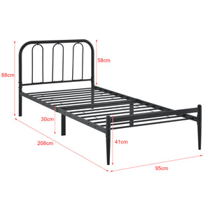 Cadre de Lit avec Matelas Hanko Plusieurs tailles Noir Mat [en.casa][neu.haus]