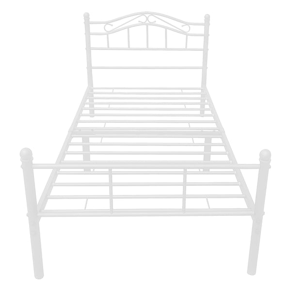 Lit en métal Florence 120x200 cm avec/sans matelas en mousse froide différentes couleurs [en.casa]