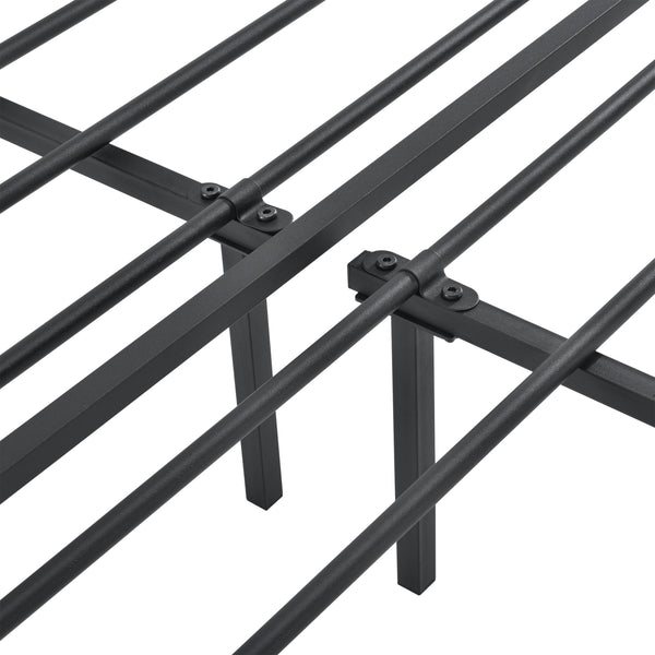 Lit en métal Imatra acier noir [en.casa]