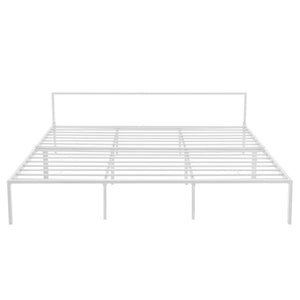 Cadre de Lit Imatra en Métal Plusieurs tailles Blanc Mat [en.casa]