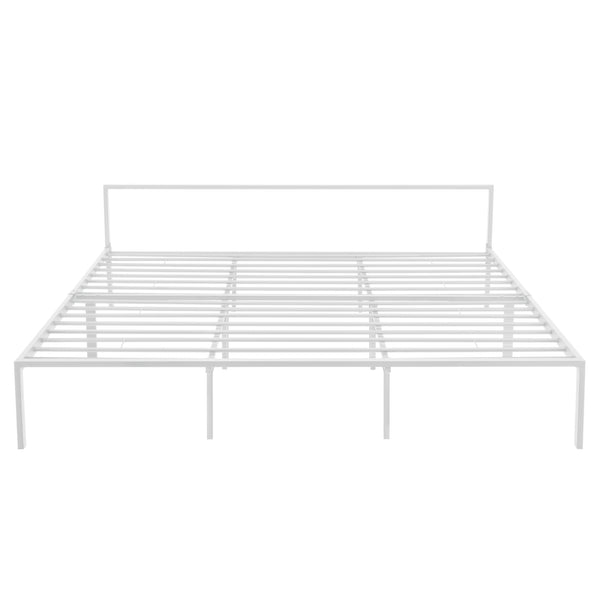 Cadre de Lit Imatra en Métal Plusieurs tailles Blanc Mat [en.casa]