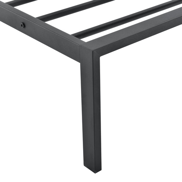 Lit en métal Imatra acier noir [en.casa]