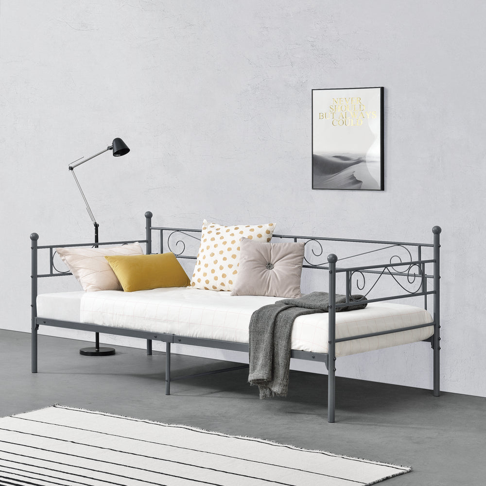 Lit en métal Kerava 90x200 cm en différentes couleurs en.casa - premiumXL
