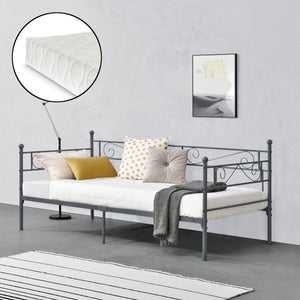 Cadre de Lit Simple Kerava Matelas 90x200 cm Plusieurs couleurs [en.casa] [neu.haus]