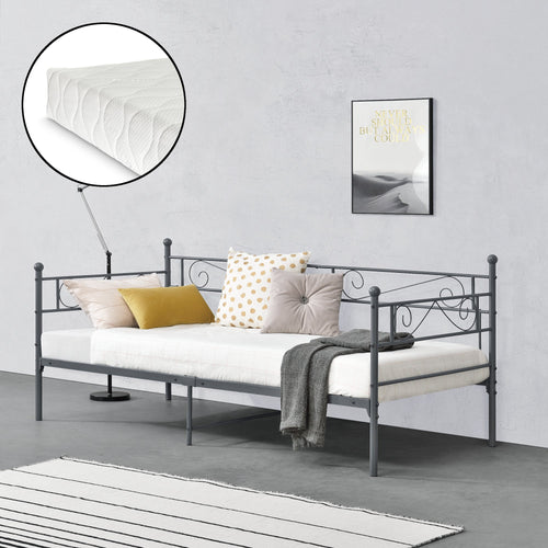 Cadre de Lit Simple Kerava Matelas 90x200 cm Plusieurs couleurs [en.casa] [neu.haus]