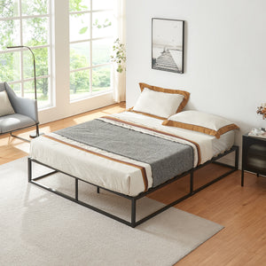 Cadre de Lit Kreta avec Matelas [en.casa]